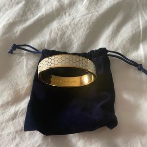 Halcyon Days bangle bracelet. White, new, never used.